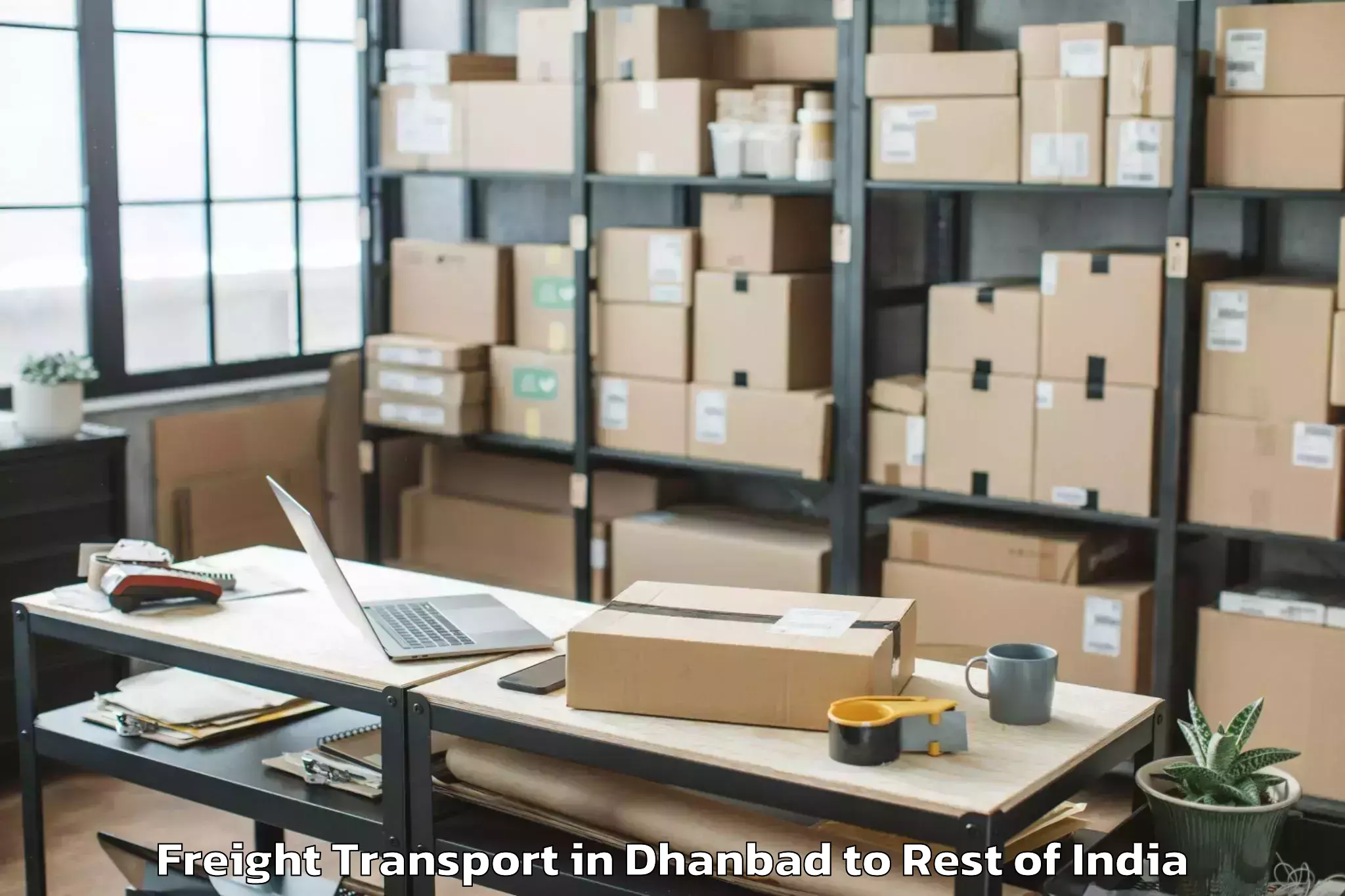 Book Dhanbad to Kurara Rural Freight Transport Online